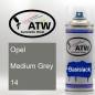 Preview: Opel, Medium Grey, 014: 400ml Sprühdose, von ATW Autoteile West.